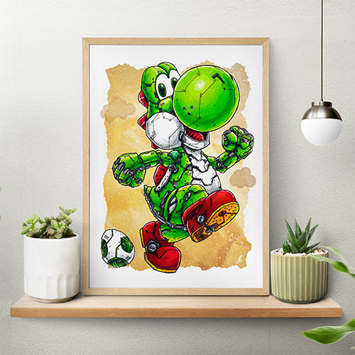 Poster Mécha Yoshi par JBriand – Art Geek et Nintendo