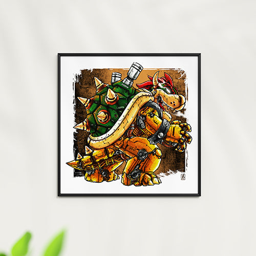 Poster Mécha Bowser par JBriand – Art Geek et Pop Culture