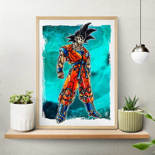 Poster Mécha Son Goku par JBriand – Art Geek et Dragon Ball