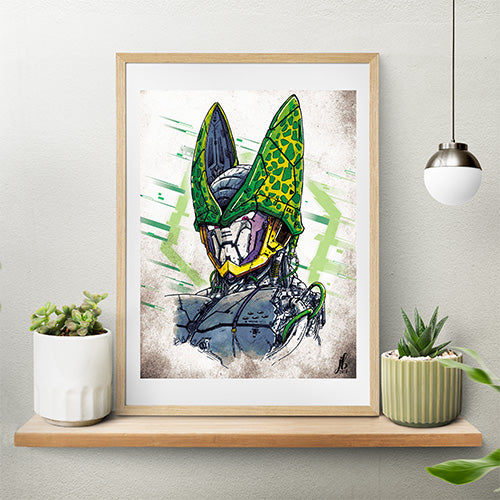 Poster Mécha Cell par JBriand – Art Geek et Pop Culture