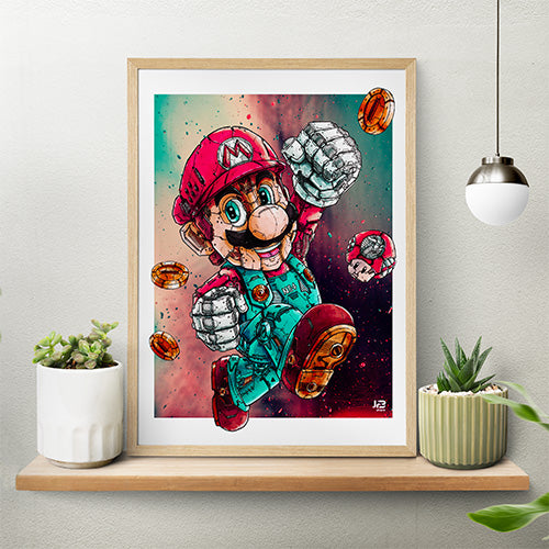 Poster Mécha Mario par JBriand – Art Geek et Pop Culture