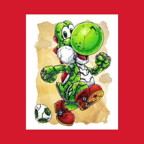 Poster Mécha Yoshi par JBriand – Art Geek et Nintendo