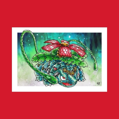 Poster Mécha Florizarre par JBriand – Pokémon revisité