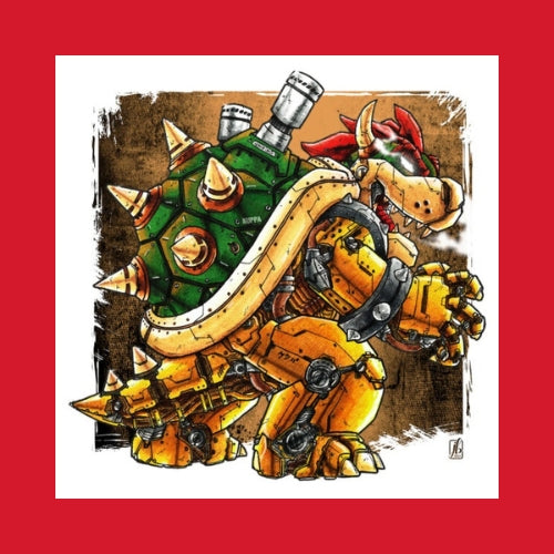 Poster Mécha Bowser par JBriand – Art Geek et Pop Culture