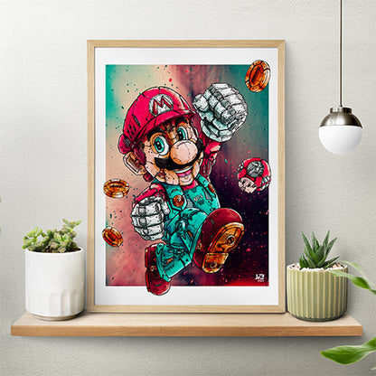 Poster Mécha Mario par JBriand – Art Geek et Pop Culture